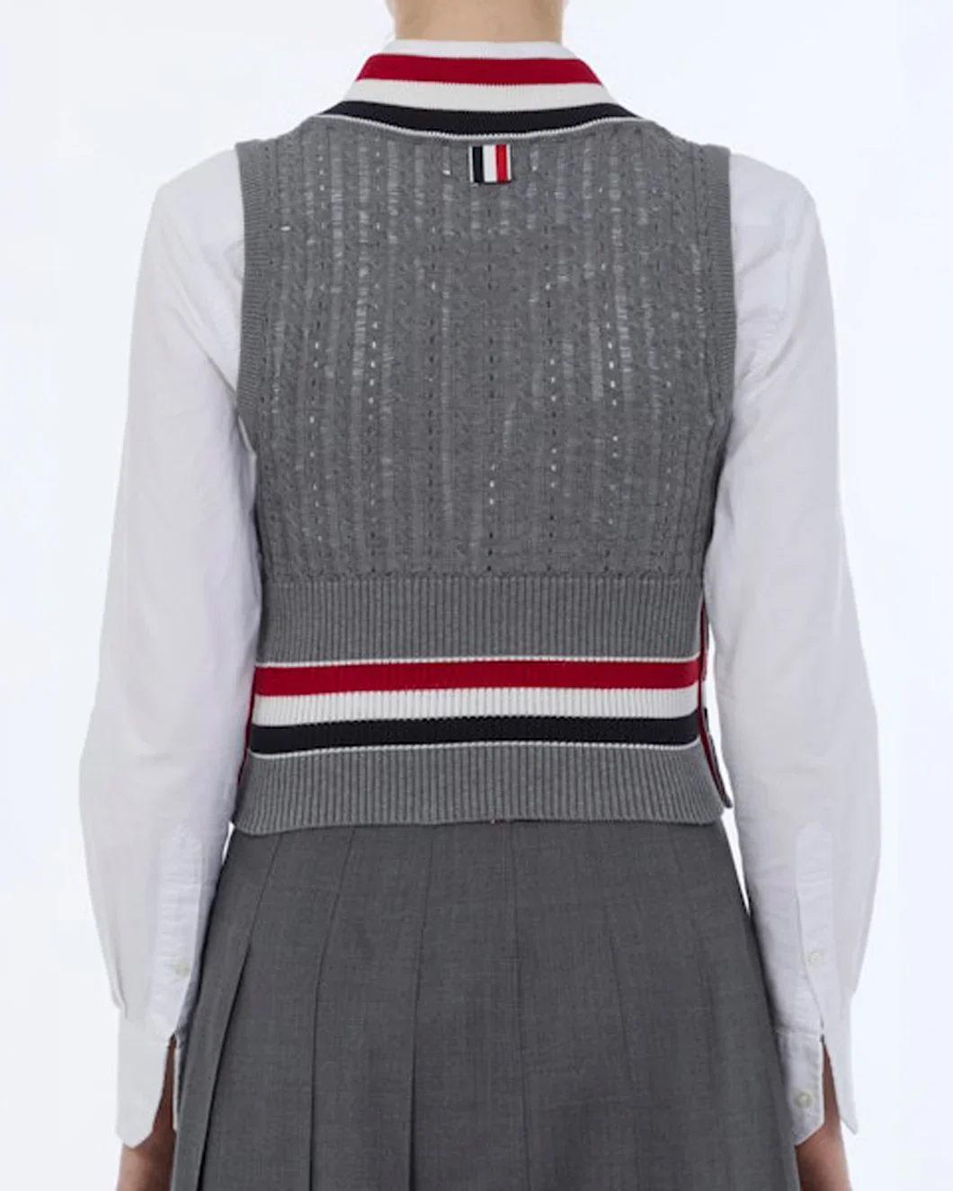 Baby Ladder Cable V-Neck Vest - Image 4