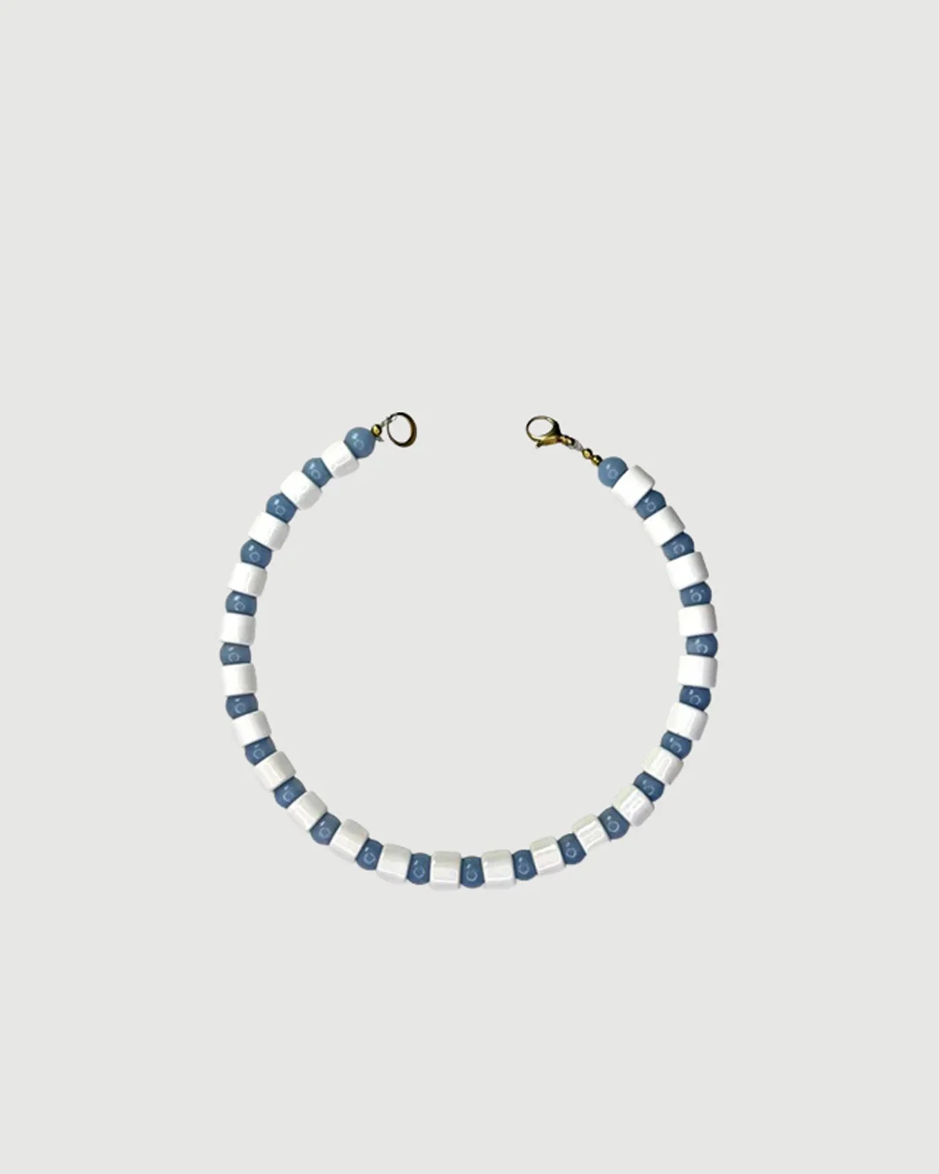 Blank & Blue Lace Agate Sundry Bead One Necklace