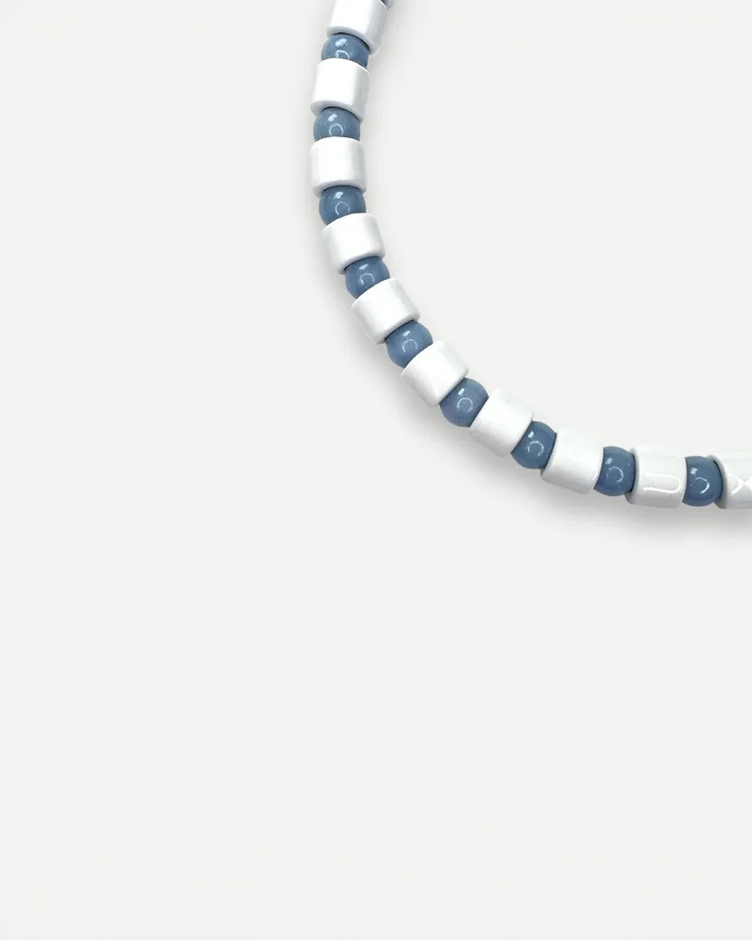Blank & Blue Lace Agate Sundry Bead One Necklace - Image 2