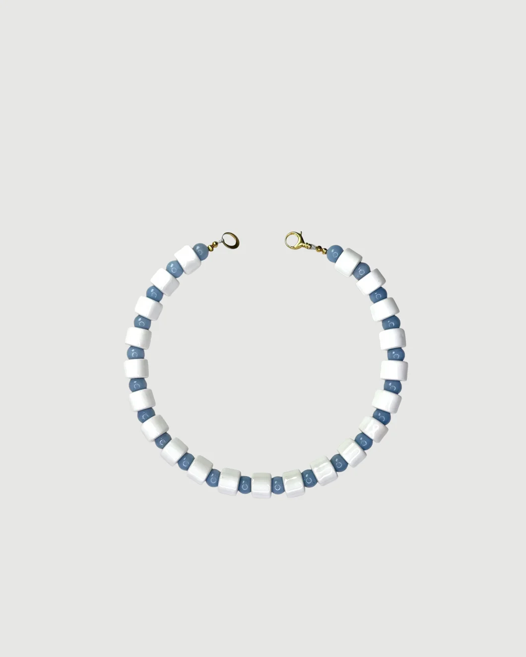 Blank & Blue Lace Agate Sundry Bead Two Necklace