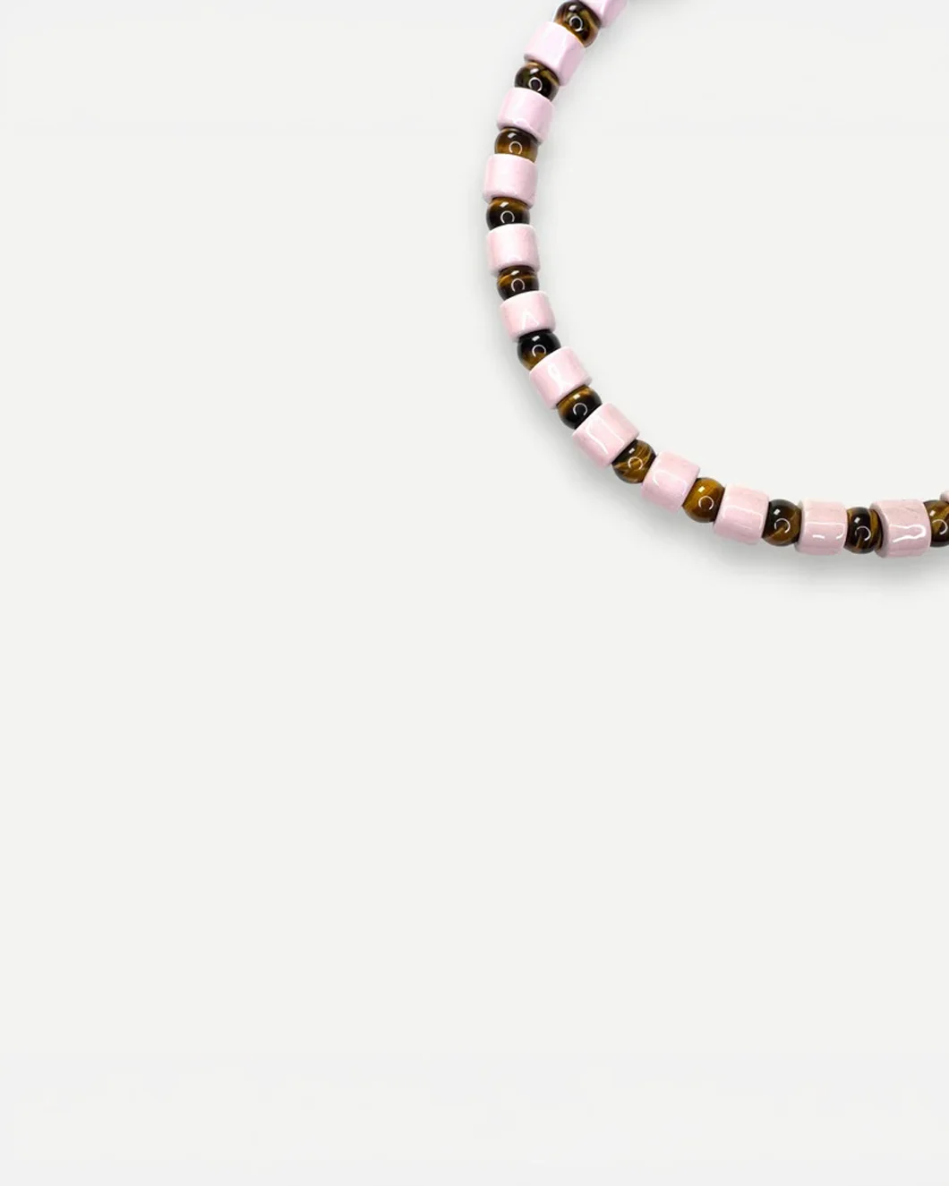 Blush & Tigers Eyes Sundry Bead One Necklace - Image 2