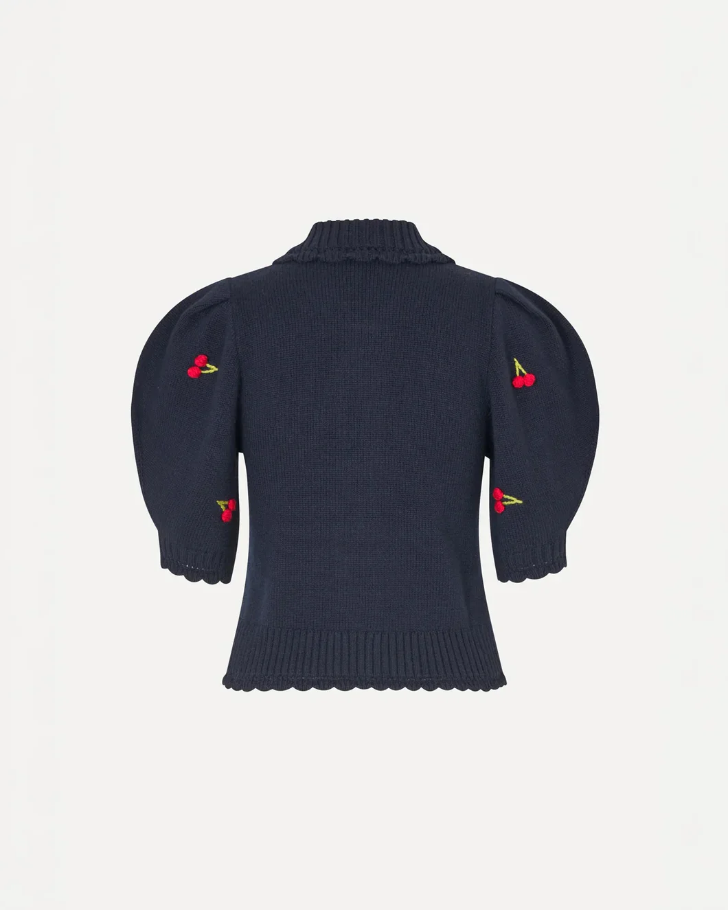 Bobble Knit Polo Cardigan - Image 4