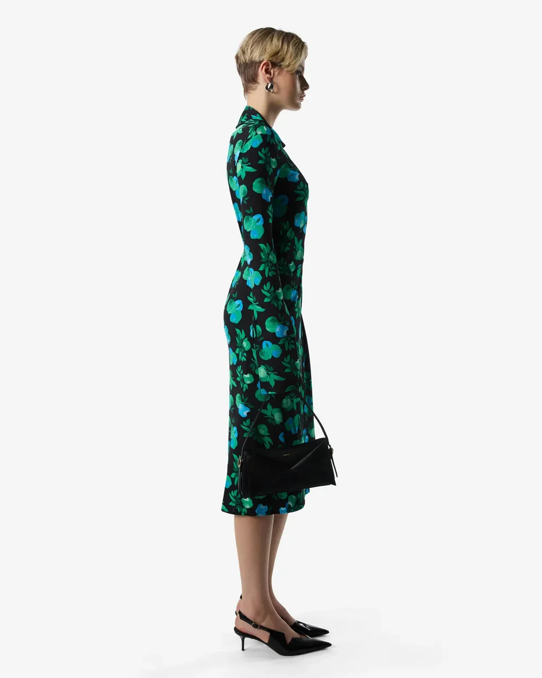 C-Logo Print Wrap Blouse Dress - Image 4