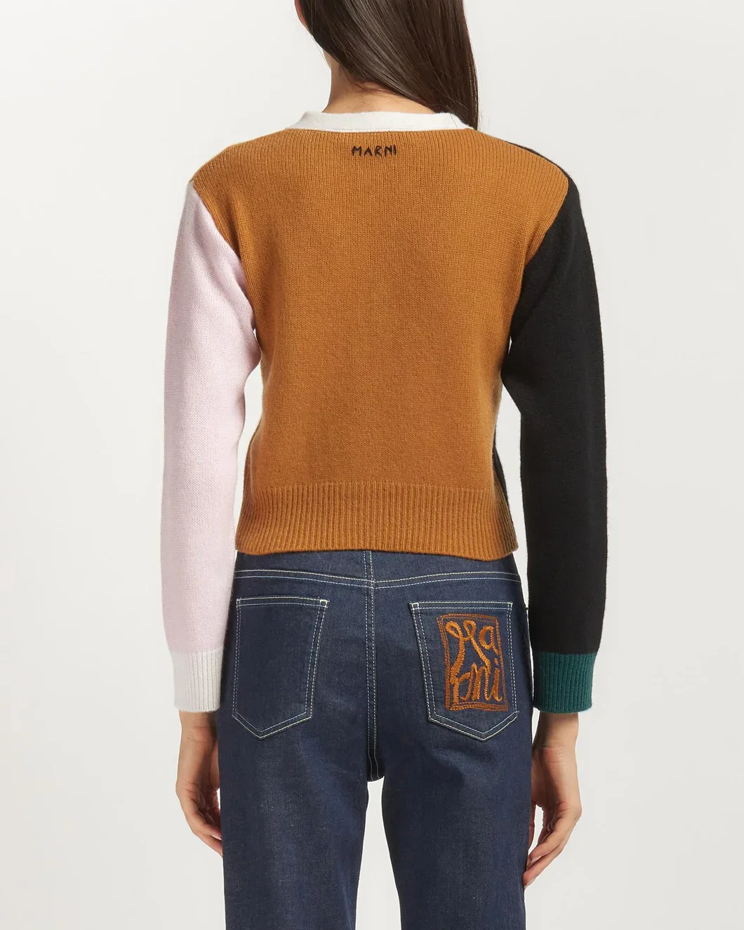 Cashmere Color-Block Cardigan - Image 4