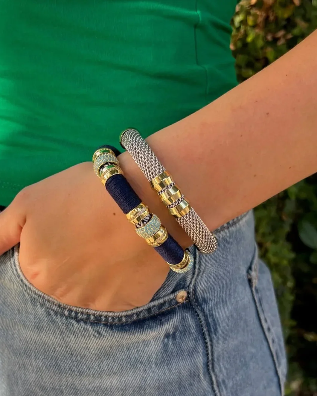 Classic Mesh Bracelet Two Tone - Image 2