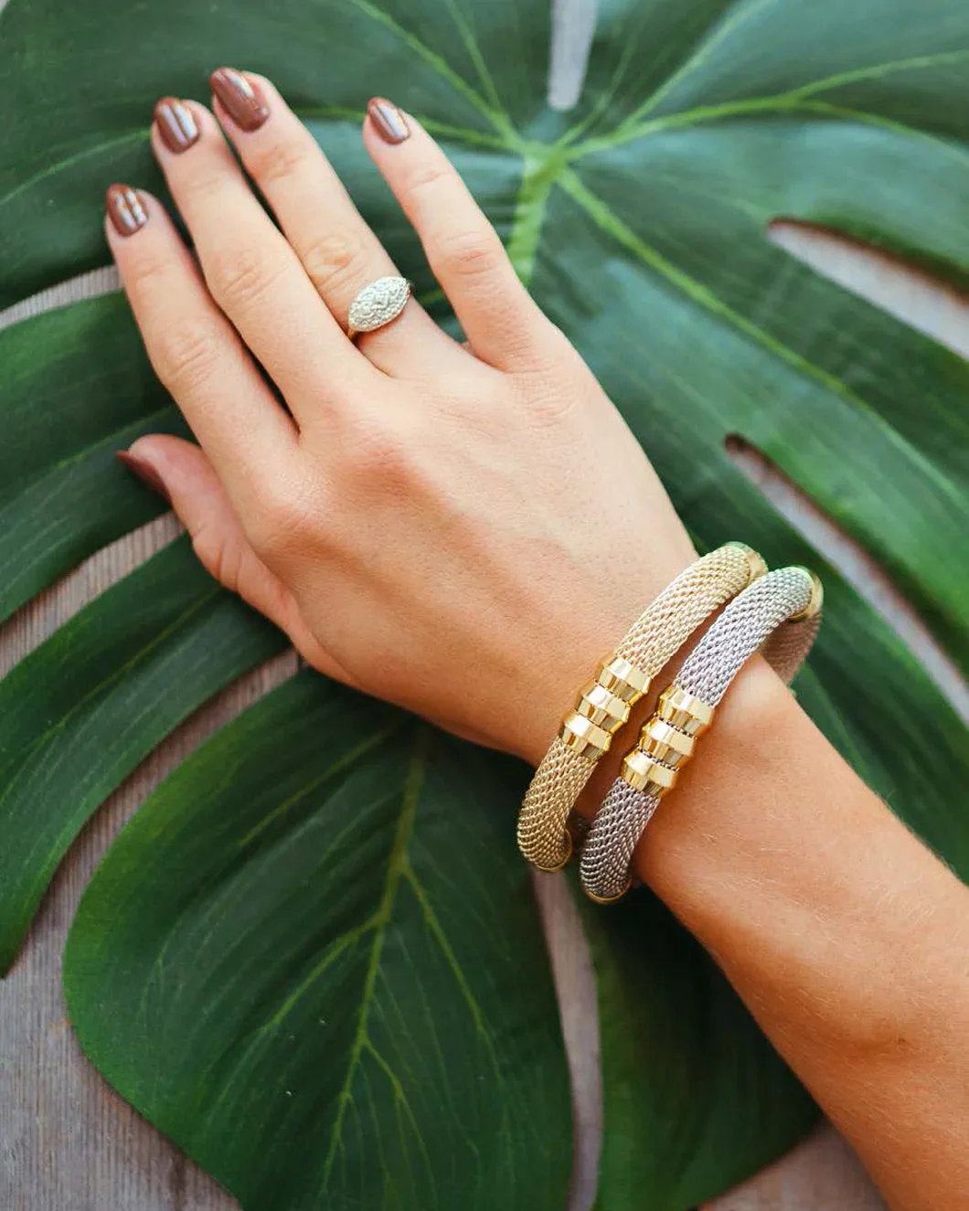 Classic Mesh Bracelet Two Tone - Image 3