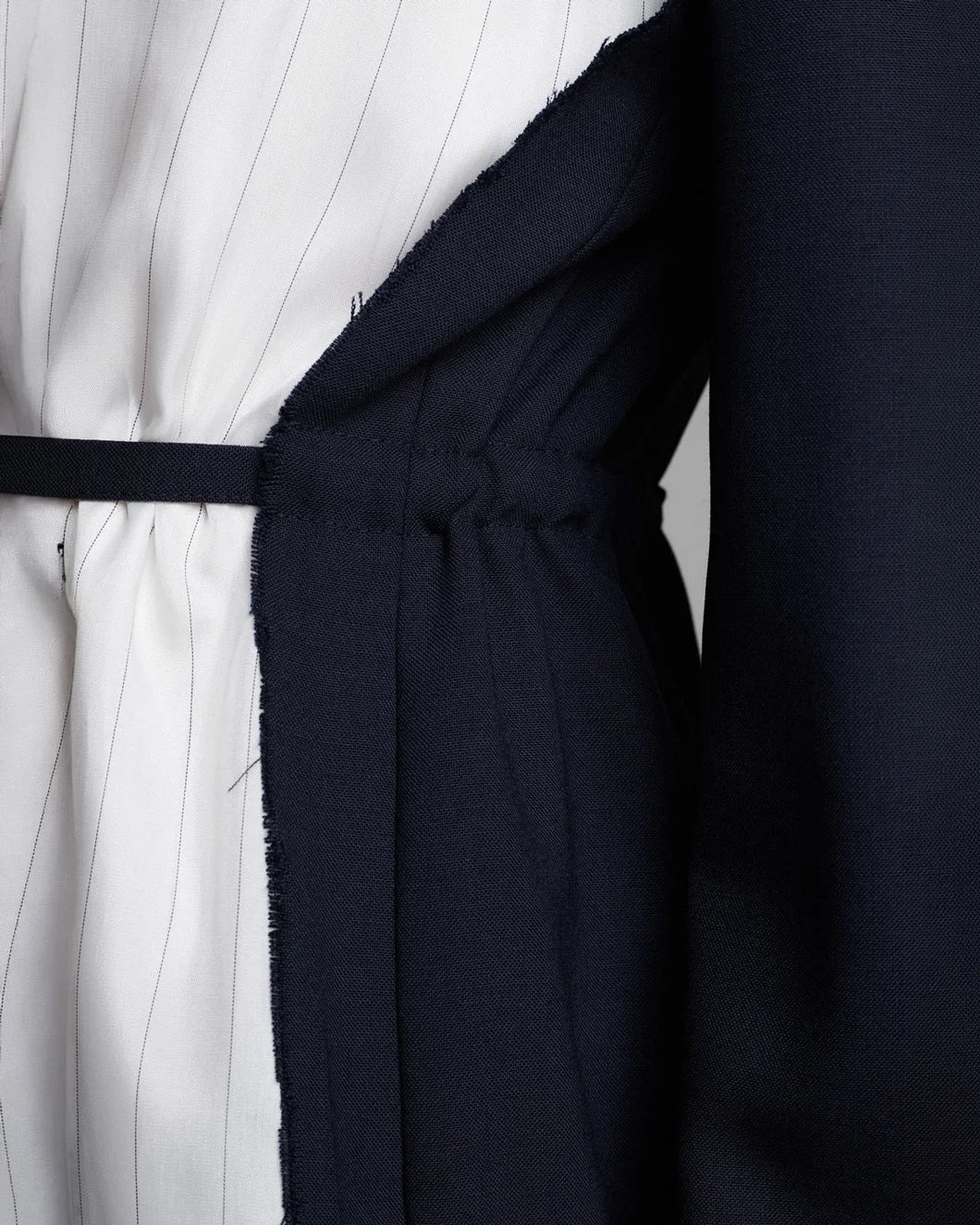 Cord Waisted Jacket Navy - Image 10