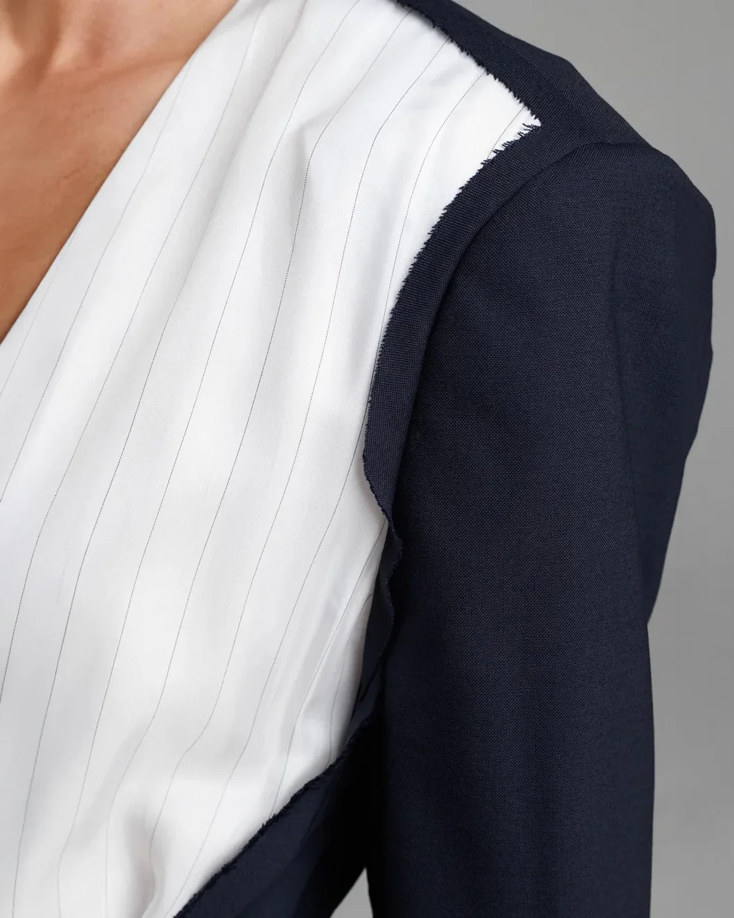 Cord Waisted Jacket Navy - Image 11