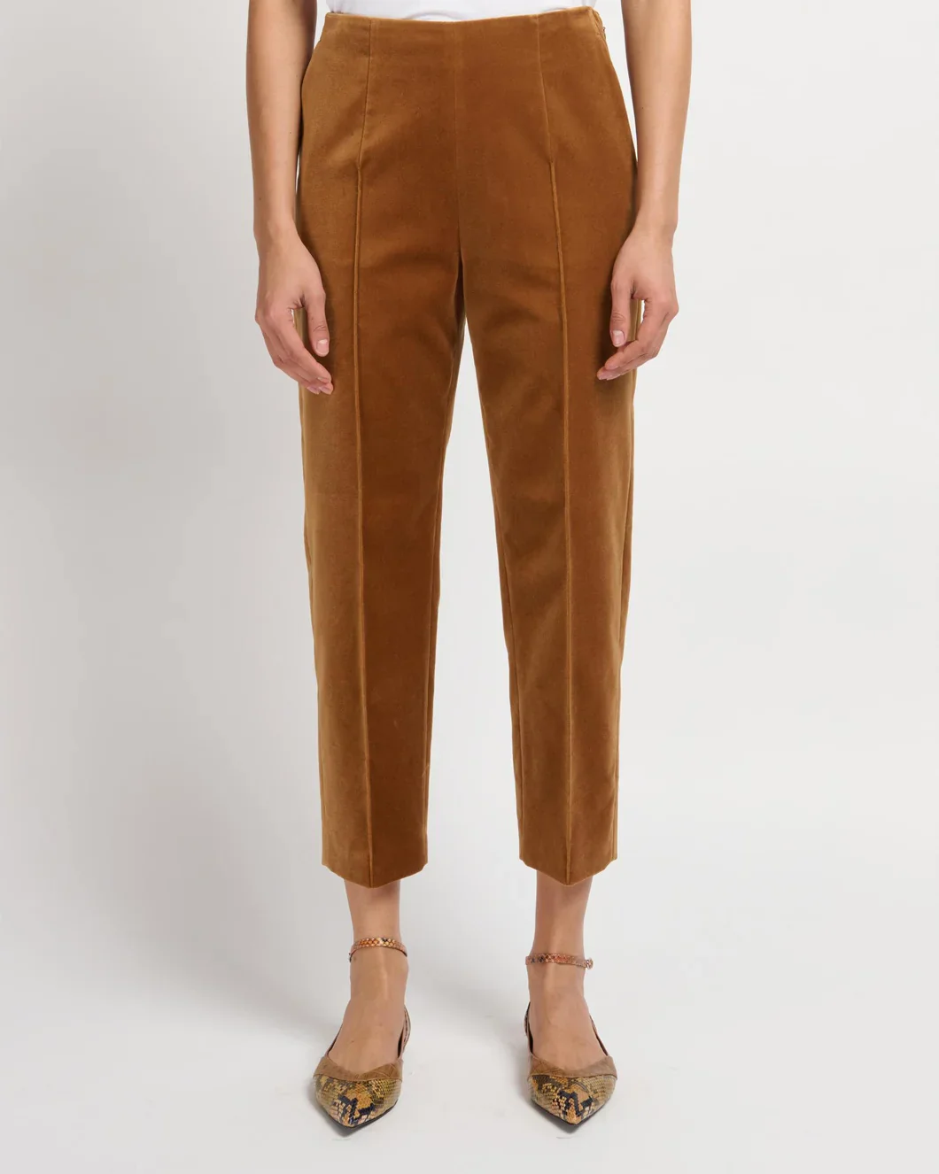 Cotton Velvet Straight Leg Pants - Image 2