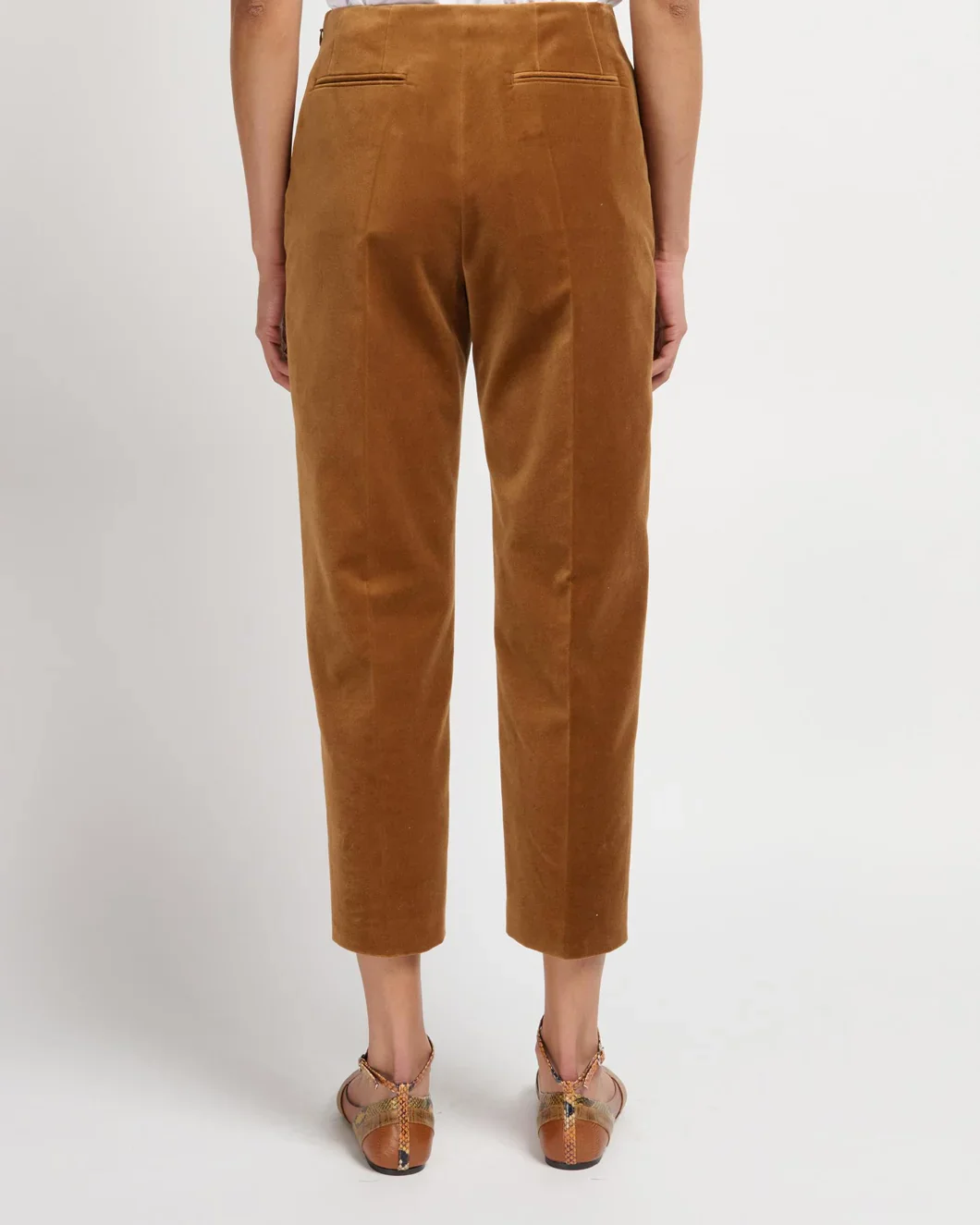 Cotton Velvet Straight Leg Pants - Image 3