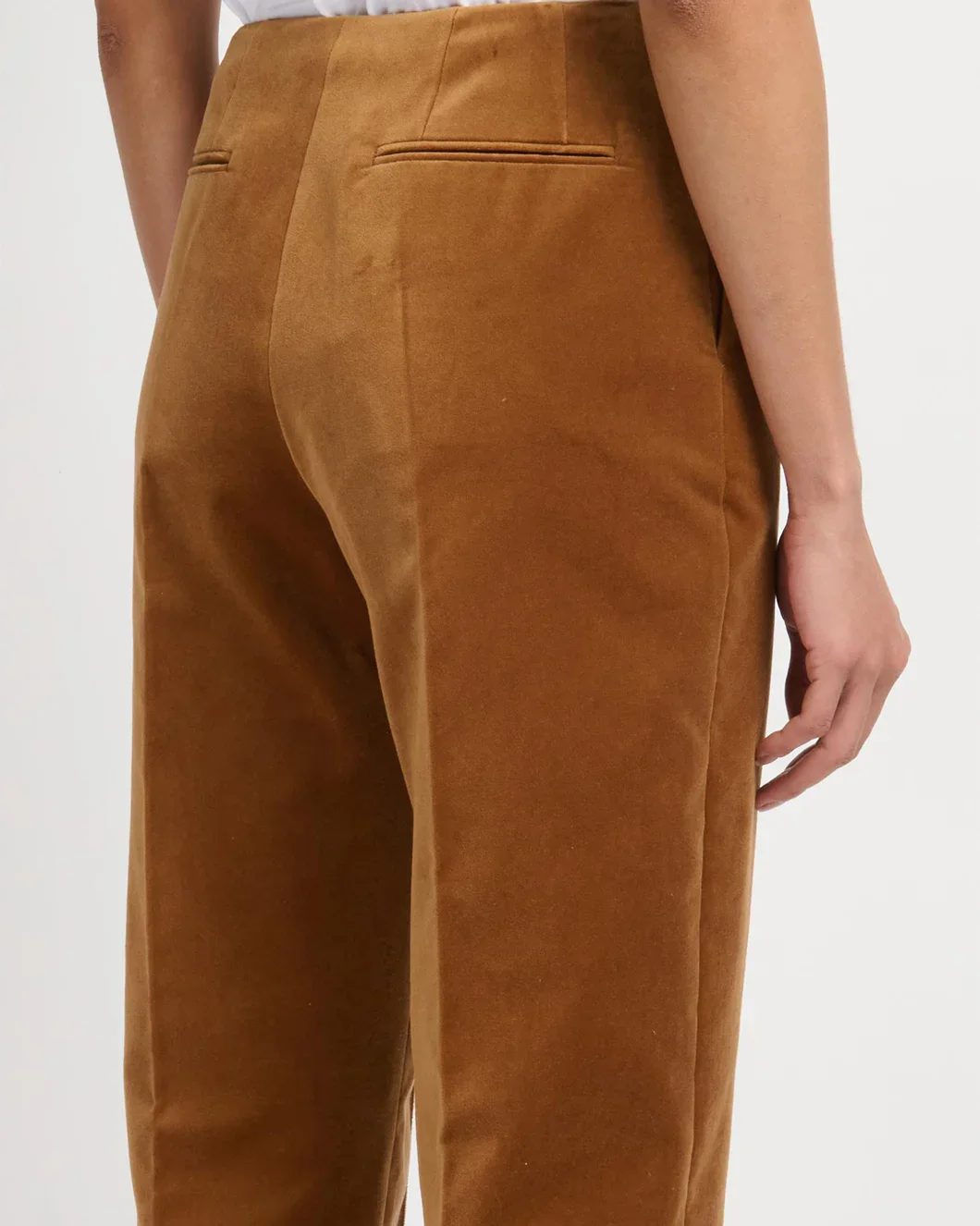 Cotton Velvet Straight Leg Pants - Image 4
