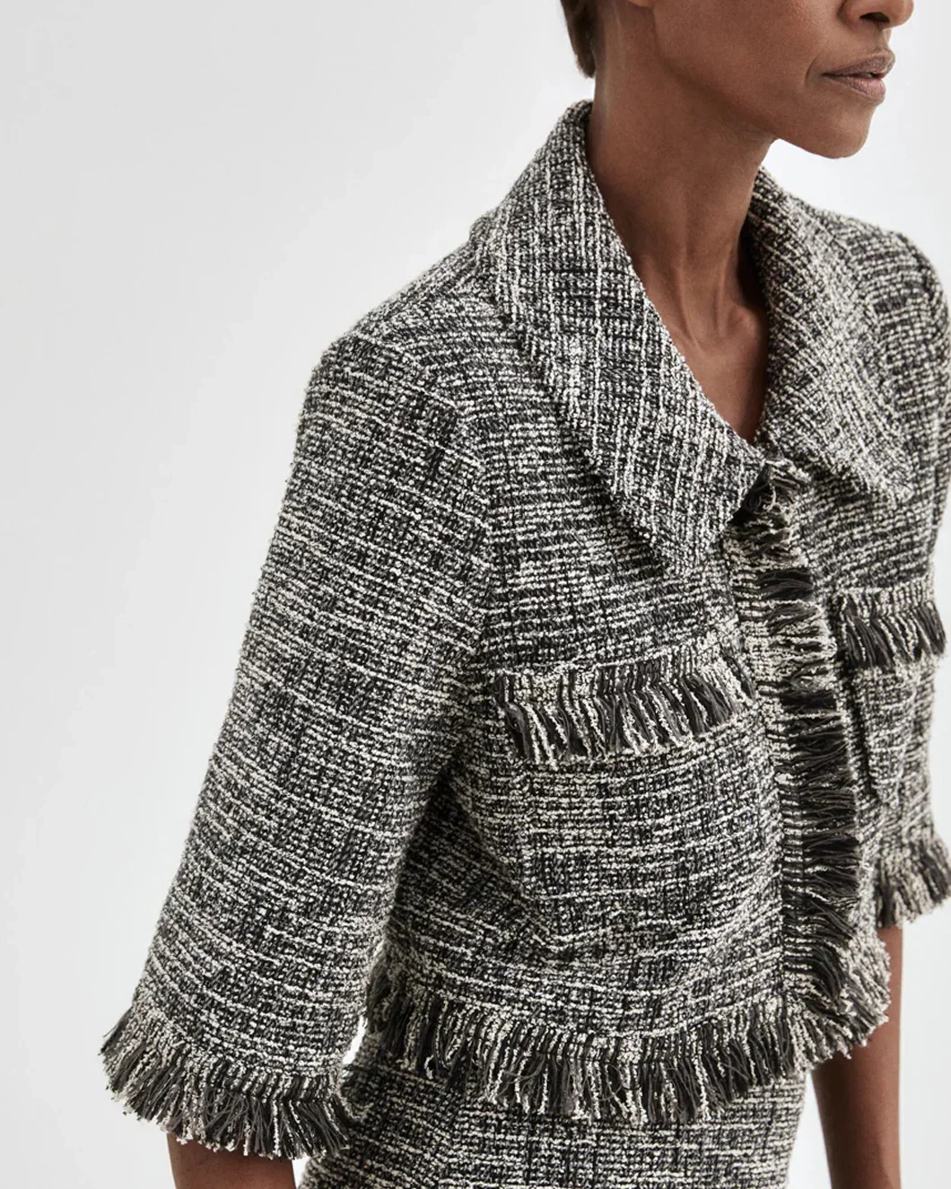 Cropped Sleeve Mini Jacket - Image 4