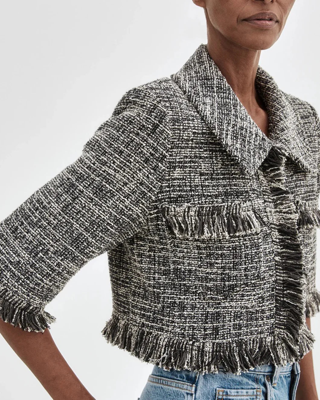 Cropped Sleeve Mini Jacket - Image 6