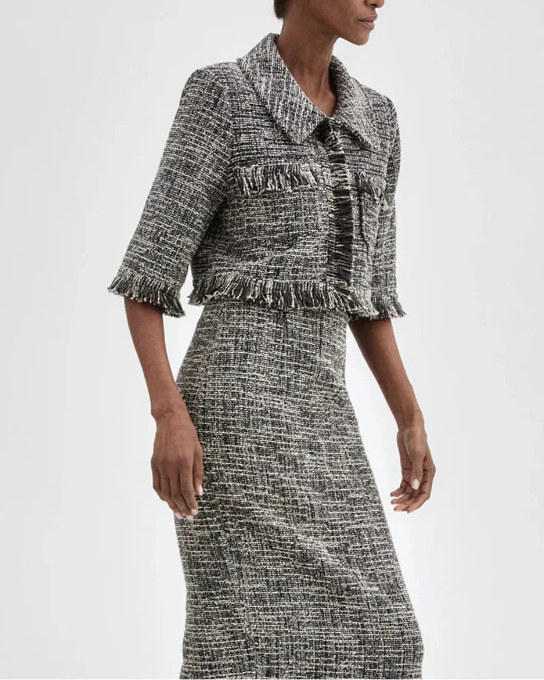 Cropped Sleeve Mini Jacket - Image 7