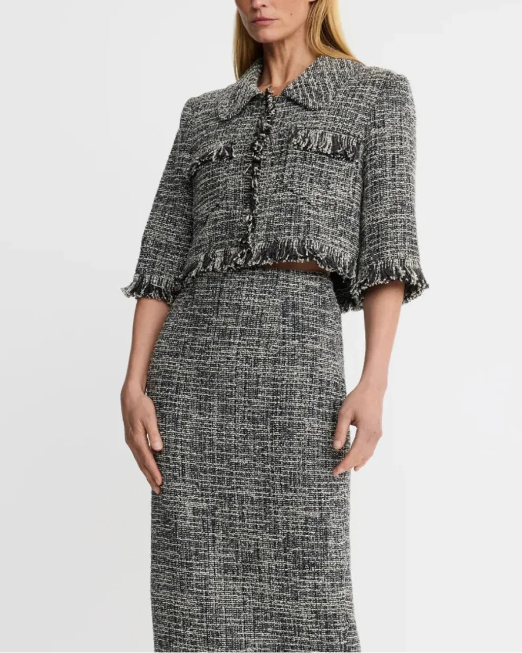 Cropped Sleeve Mini Jacket - Image 8