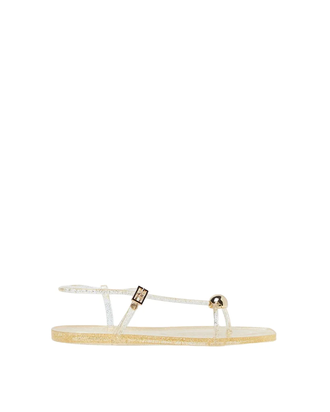 Dana Champagne Strappy Jelly Sandal