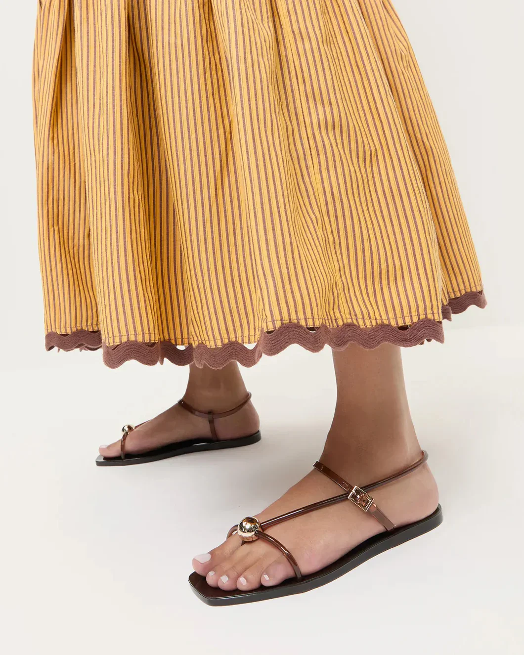 Dana Brown Strappy Jelly Sandal - Image 5