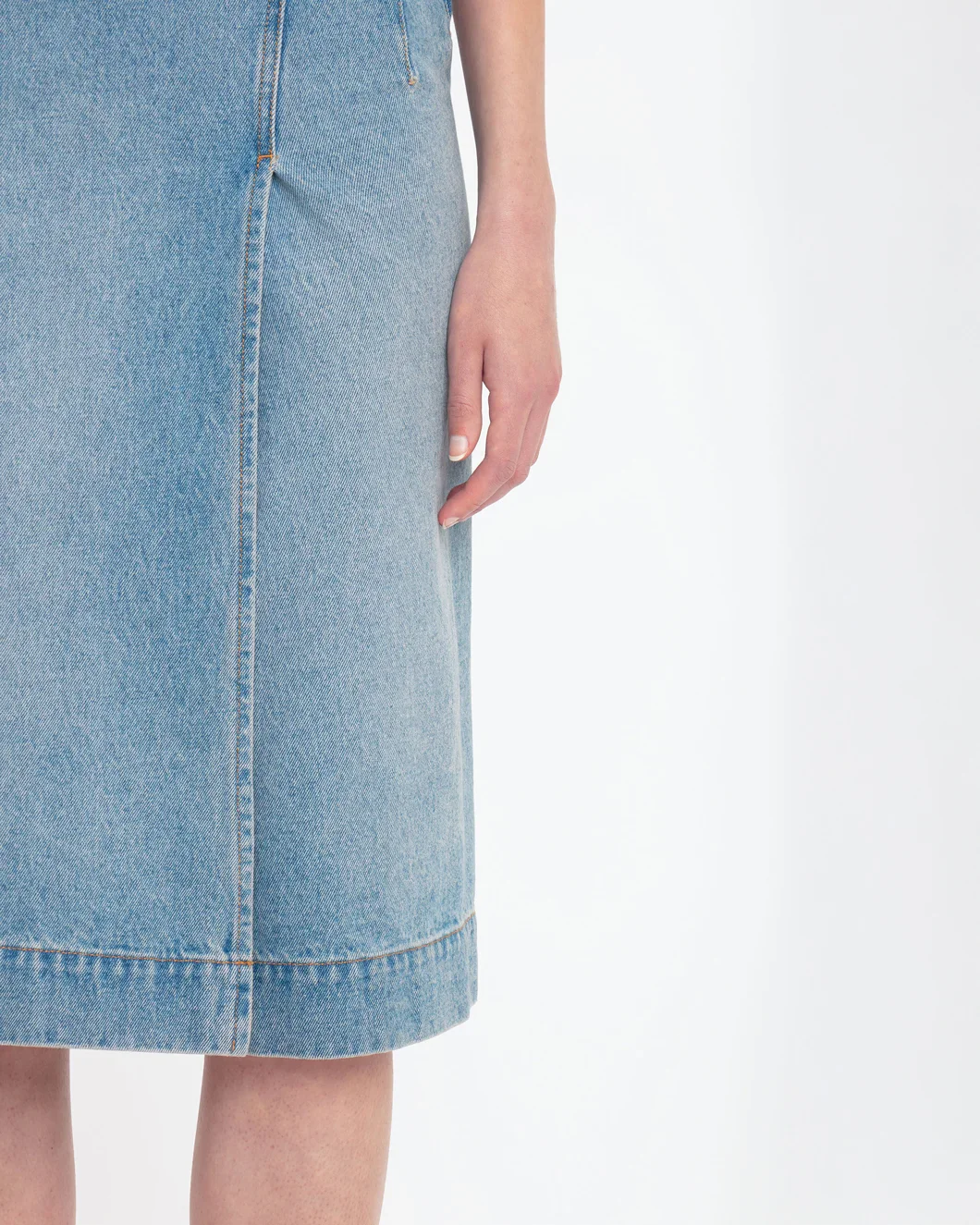 Denim Wrap Detail Skirt - Image 5