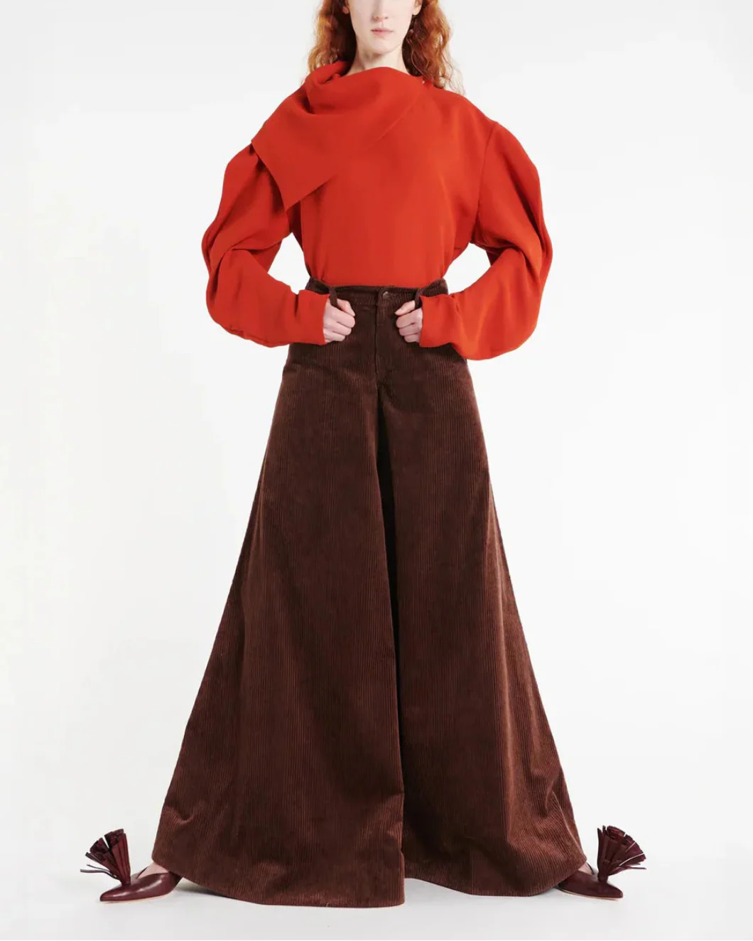 Draped Collar Top - Image 2
