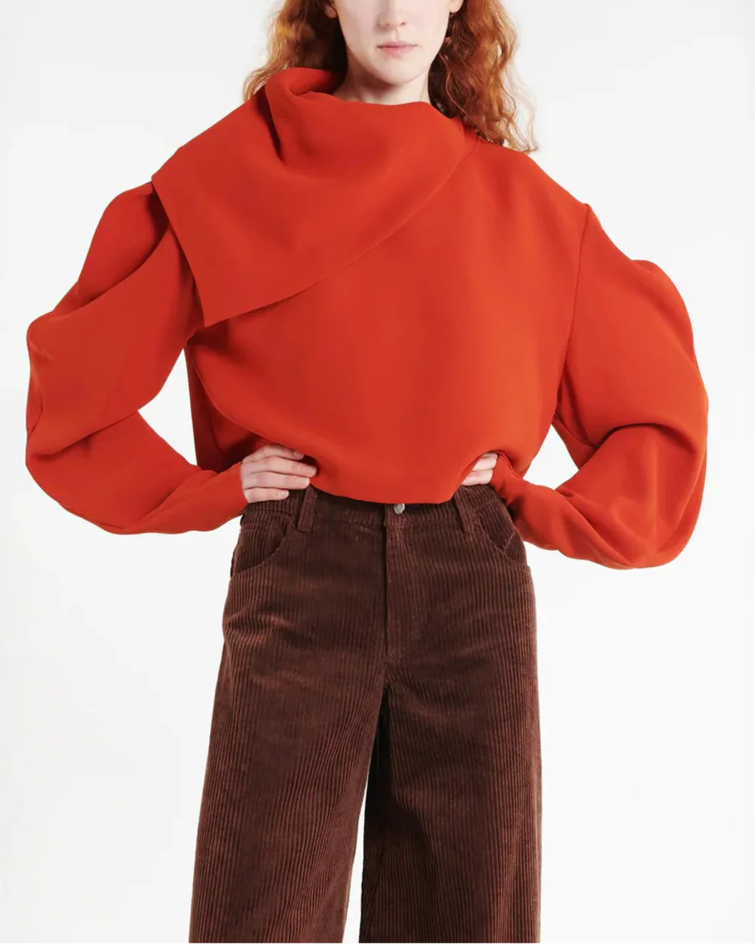 Draped Collar Top - Image 5