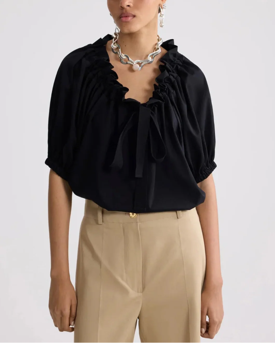 Drawstring T-Shirt in Organic Cotton - Image 4