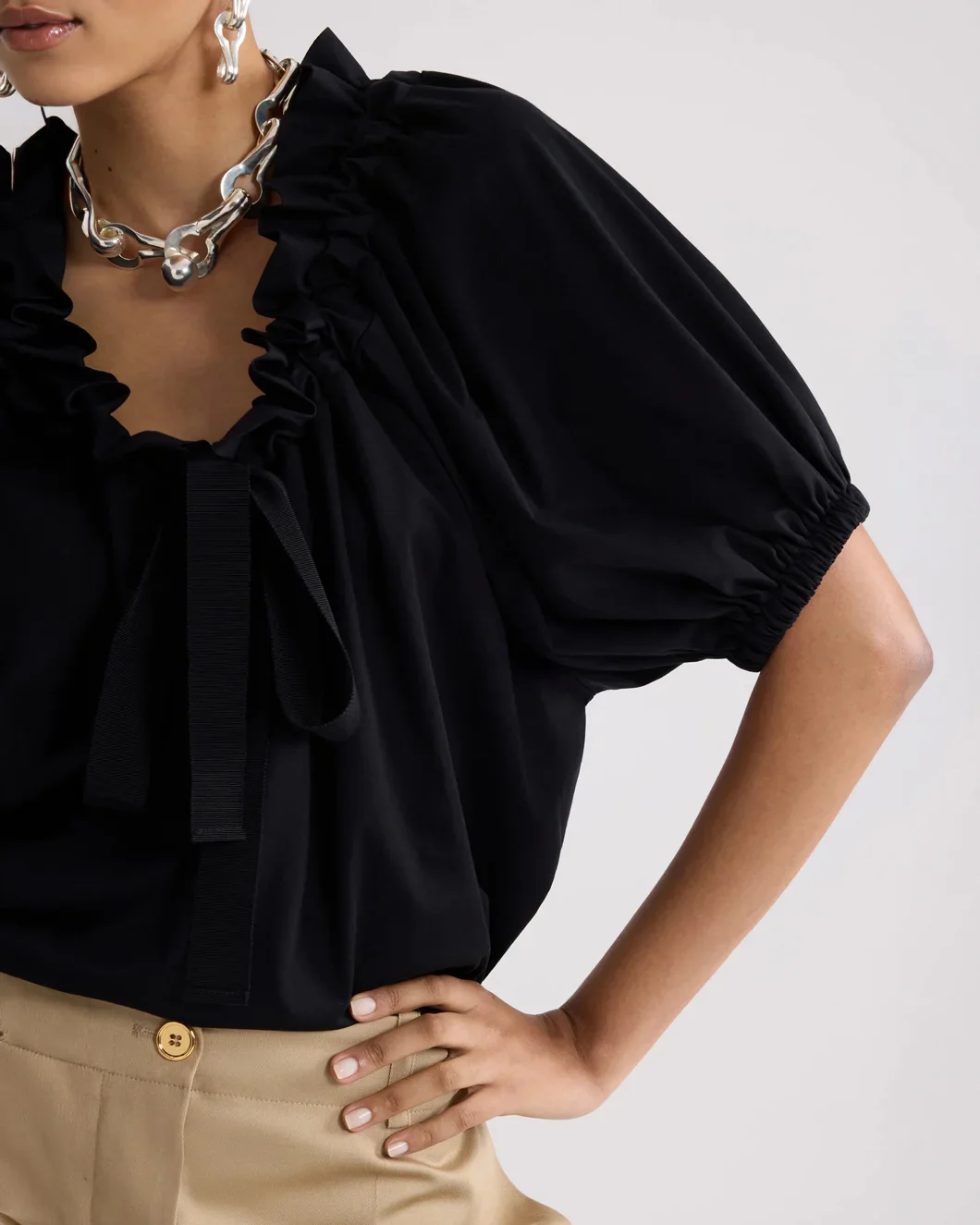 Drawstring T-Shirt in Organic Cotton - Image 5