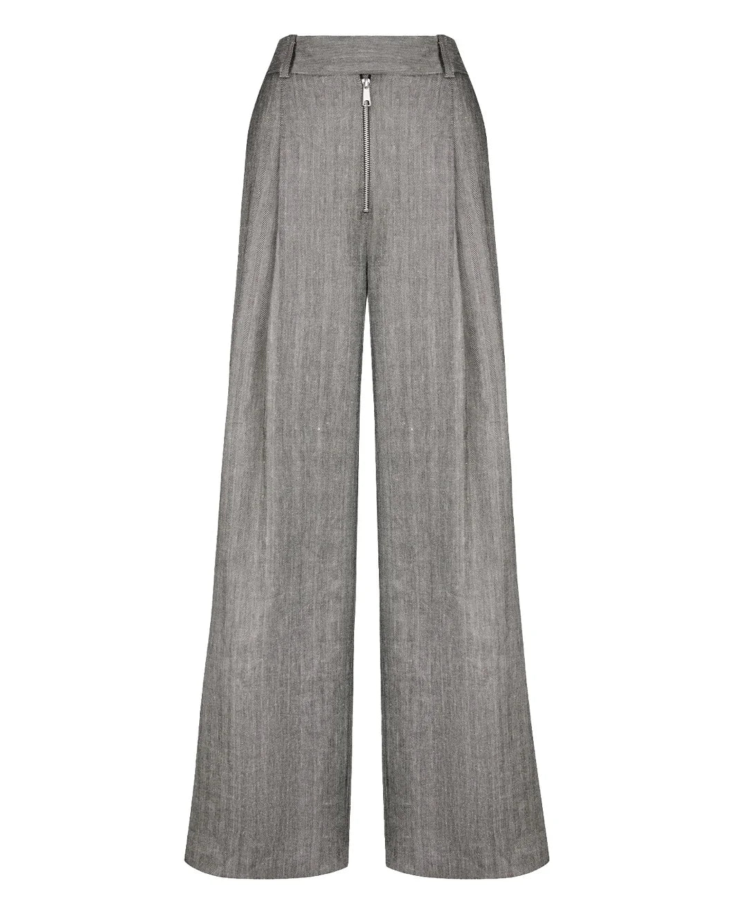 Exposed Zip Pleated Pant
