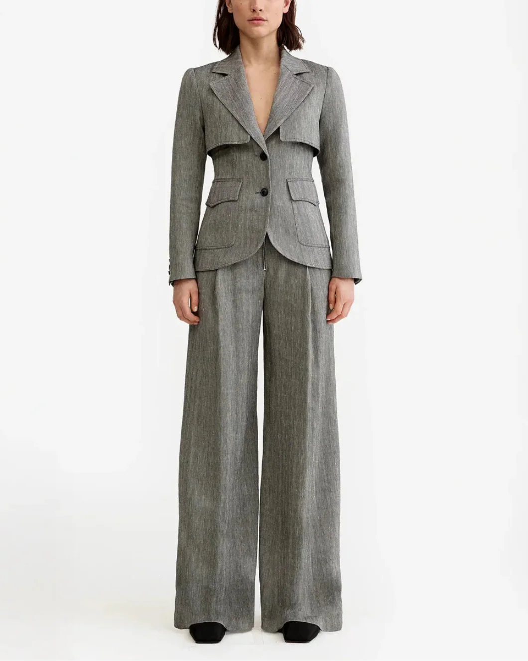 Exposed Zip Pleated Pant - Image 5
