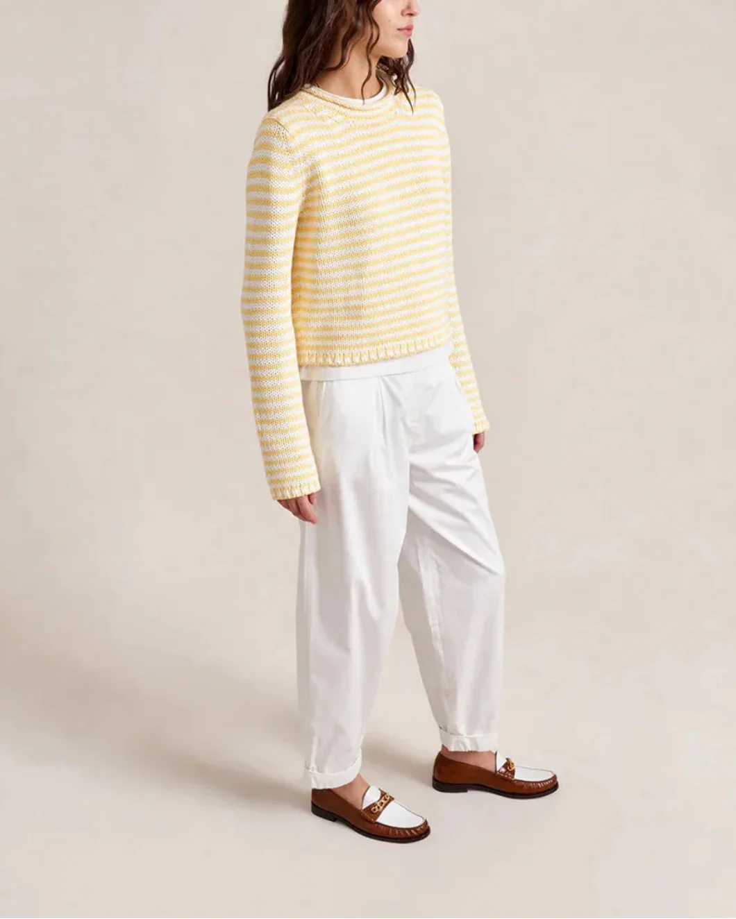 Fine Stripe Mini Marina Sweater Sunshine - Image 4