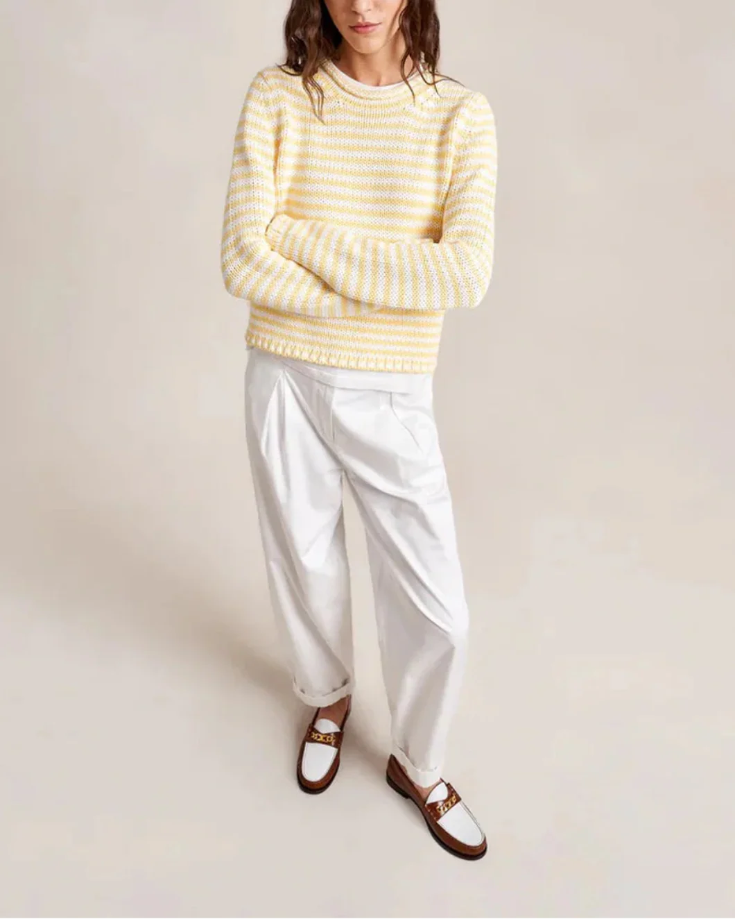 Fine Stripe Mini Marina Sweater Sunshine - Image 5