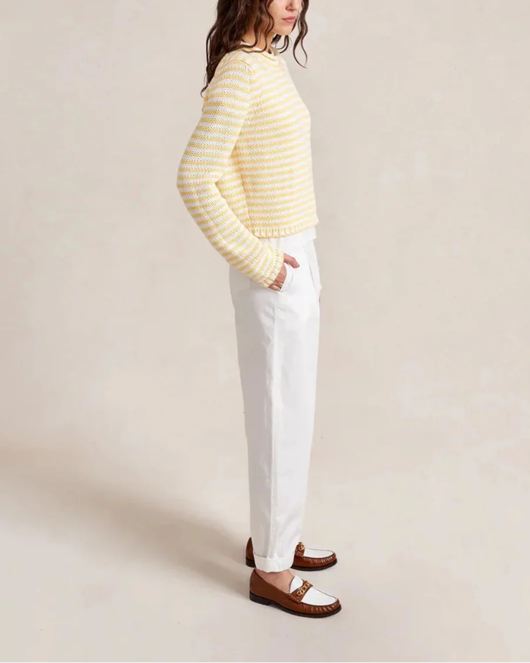 Fine Stripe Mini Marina Sweater Sunshine - Image 6