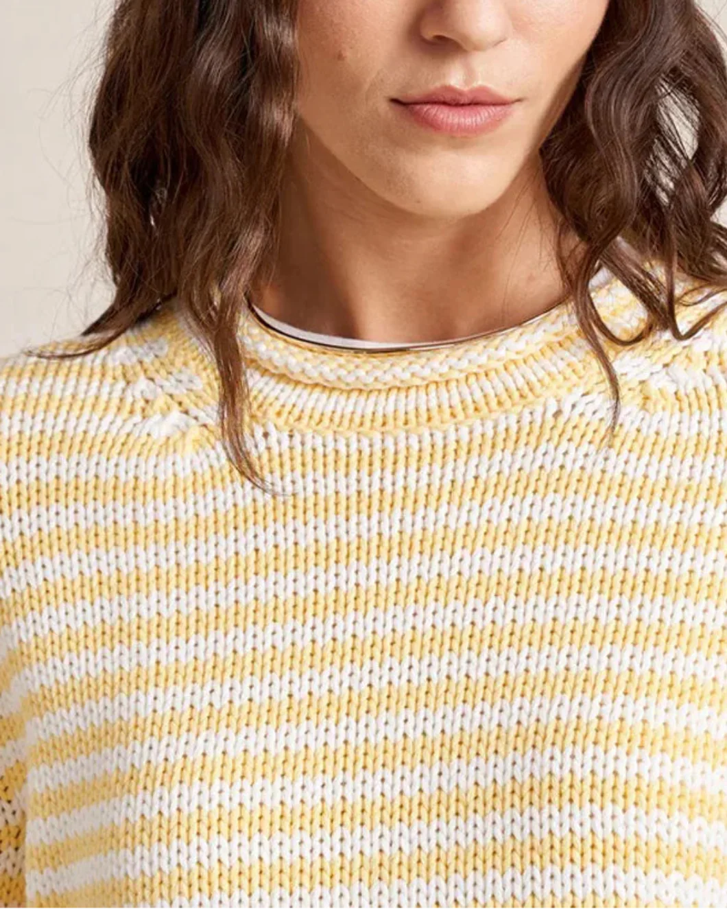 Fine Stripe Mini Marina Sweater Sunshine - Image 7