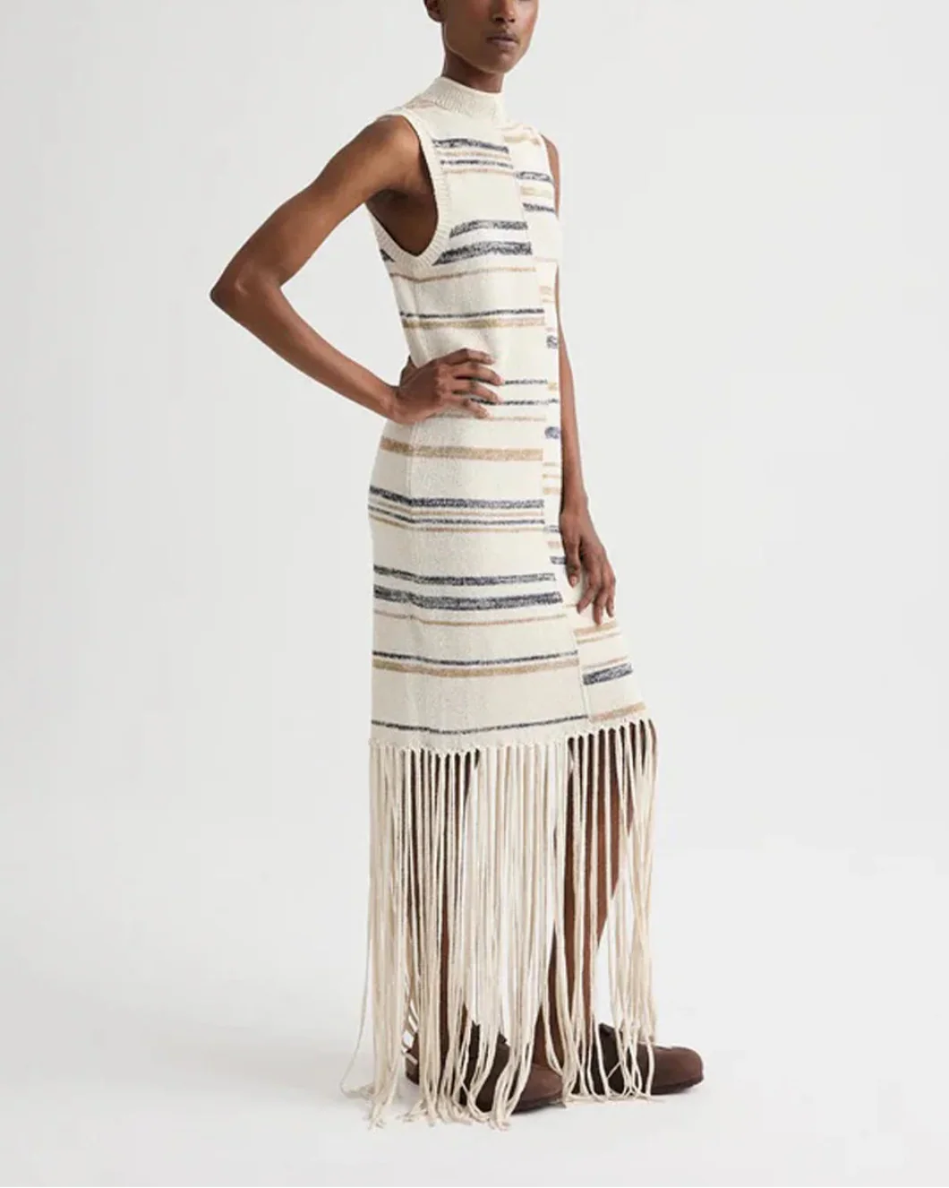 Fringe Sleeveless Dress - Image 3