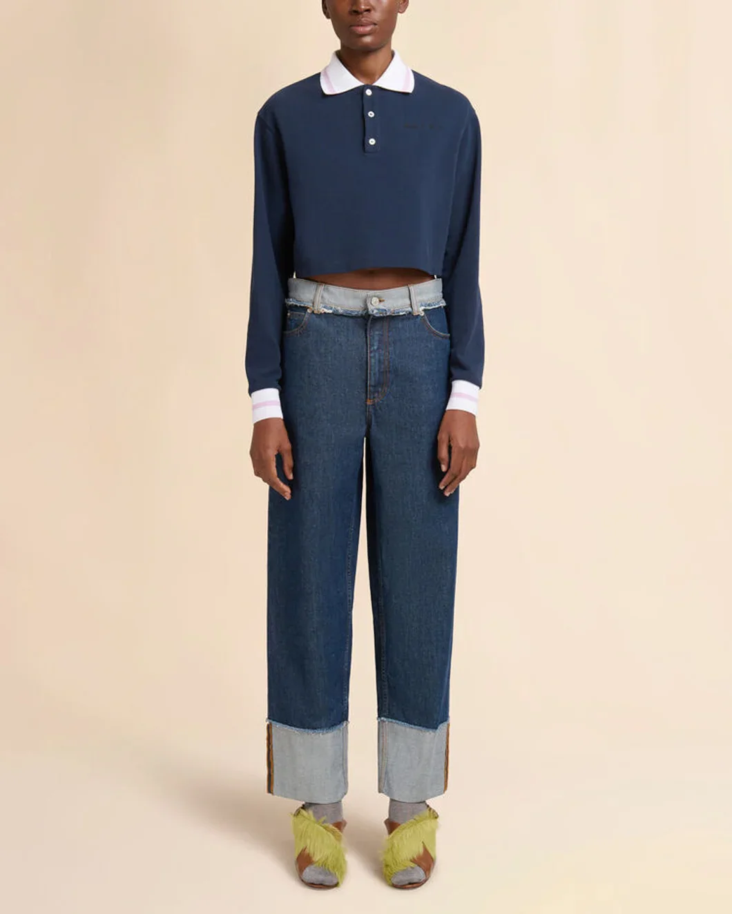 Blue Denim Inside-Out Jeans - Image 2