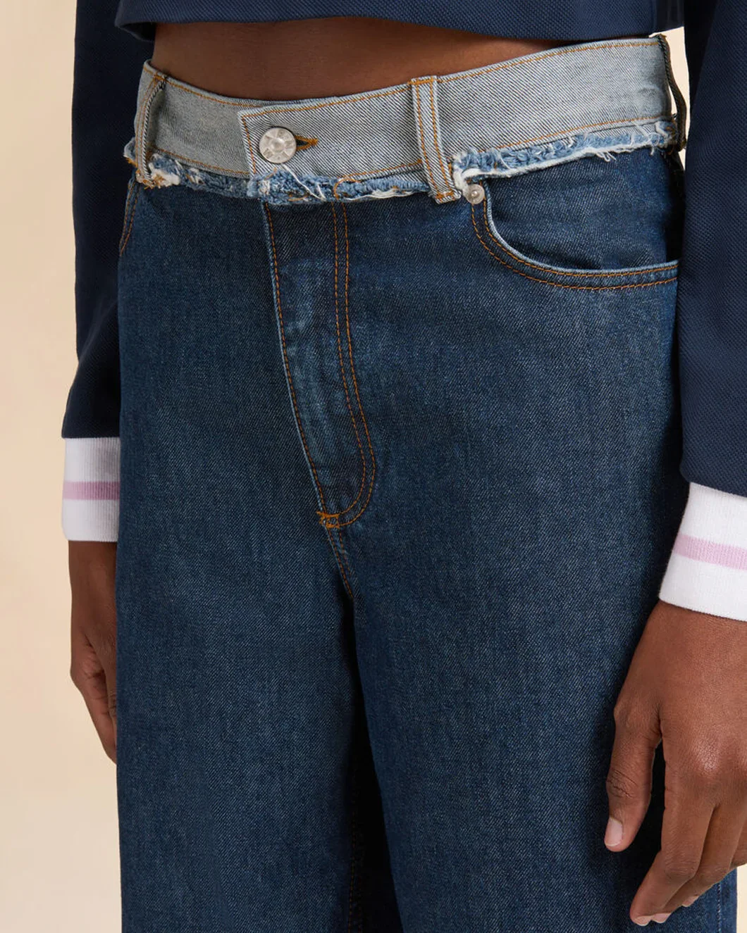 Blue Denim Inside-Out Jeans - Image 5