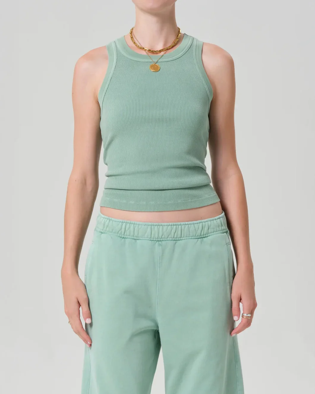 Isabel Rib Tank in Cadet - Image 2
