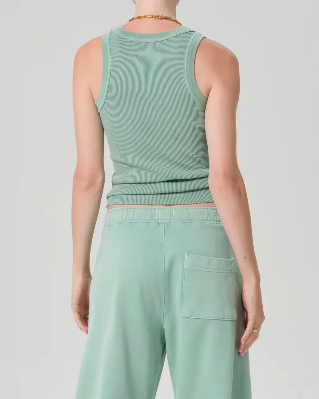 Isabel Rib Tank in Cadet - Image 4