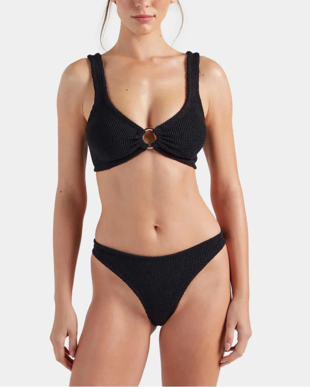 Julia With Gold Hoop Bikini Black - Image 2