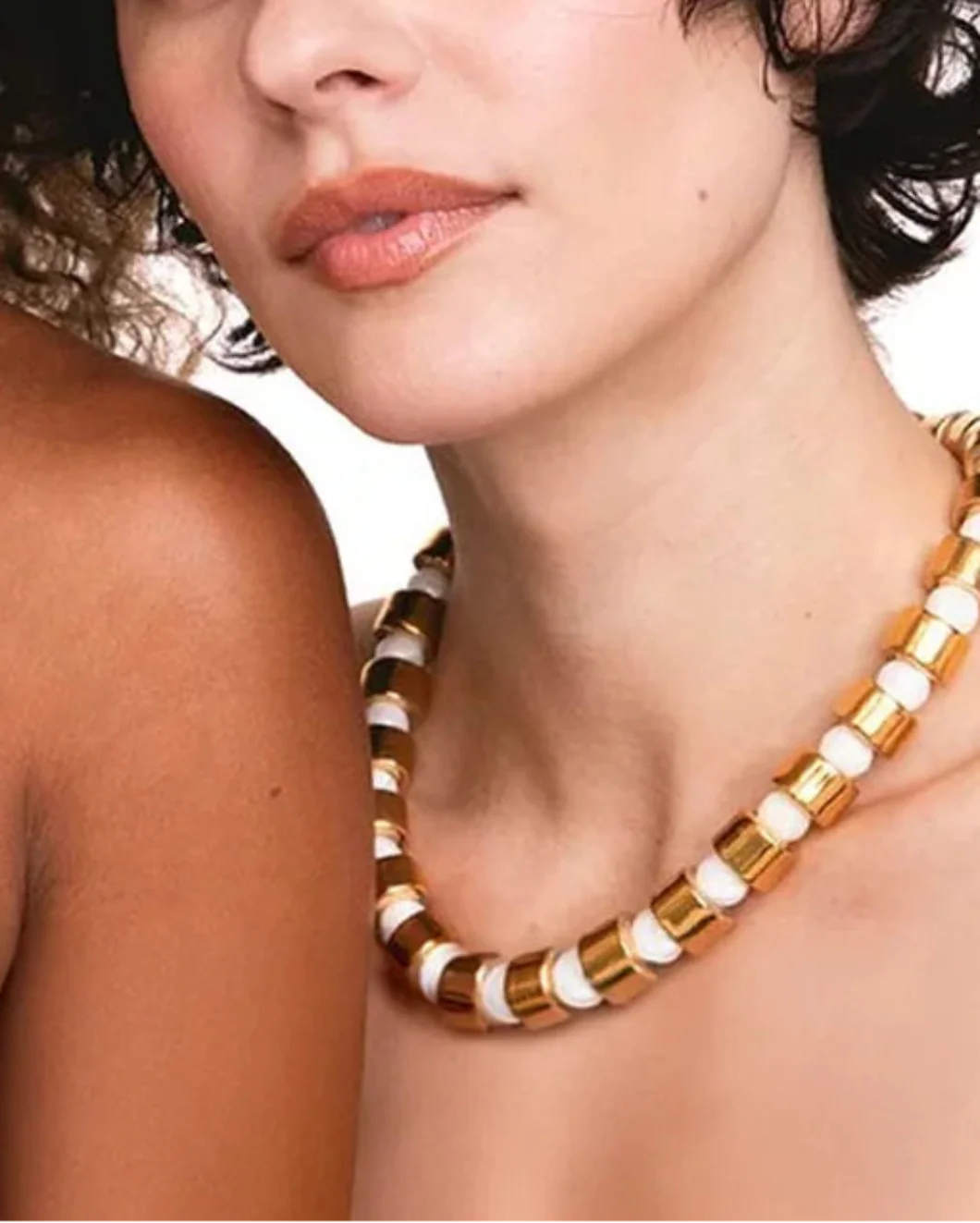 Karat & Mother of Pearl Sundry Bead Two Necklace - Image 3