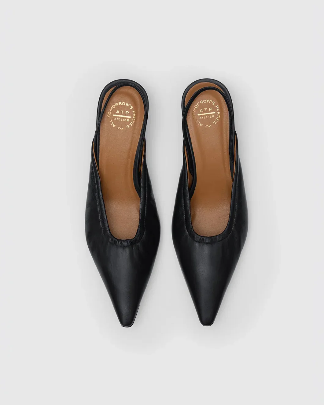 Lana Black Shiny Nappa Slingbacks - Image 3