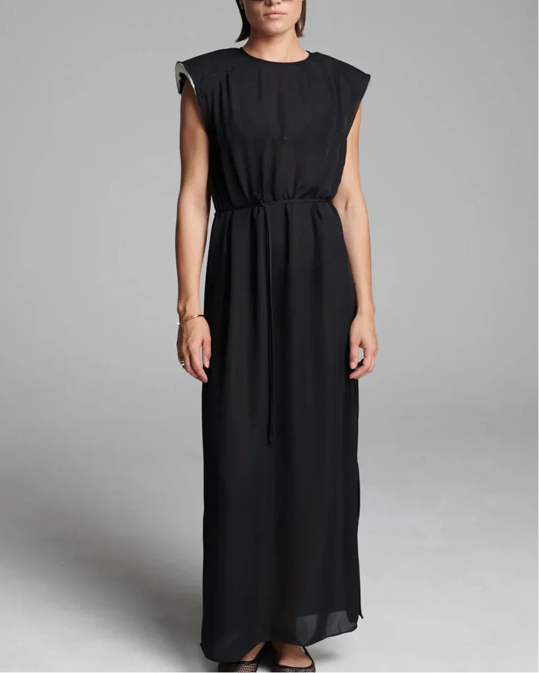 Long Silk Georgette Dress - Image 2