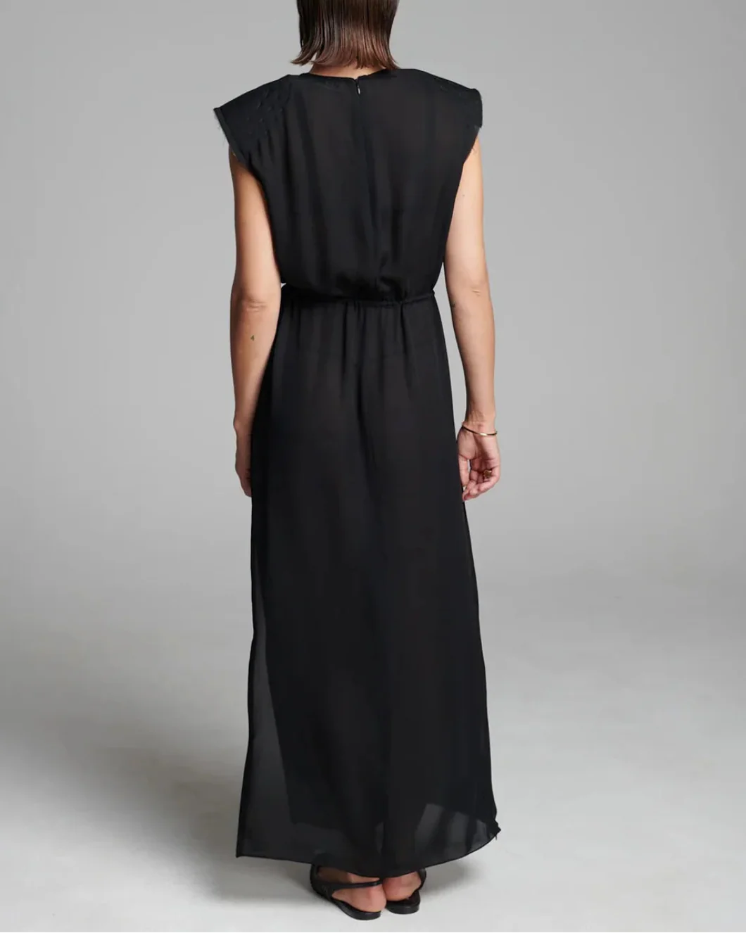 Long Silk Georgette Dress - Image 3