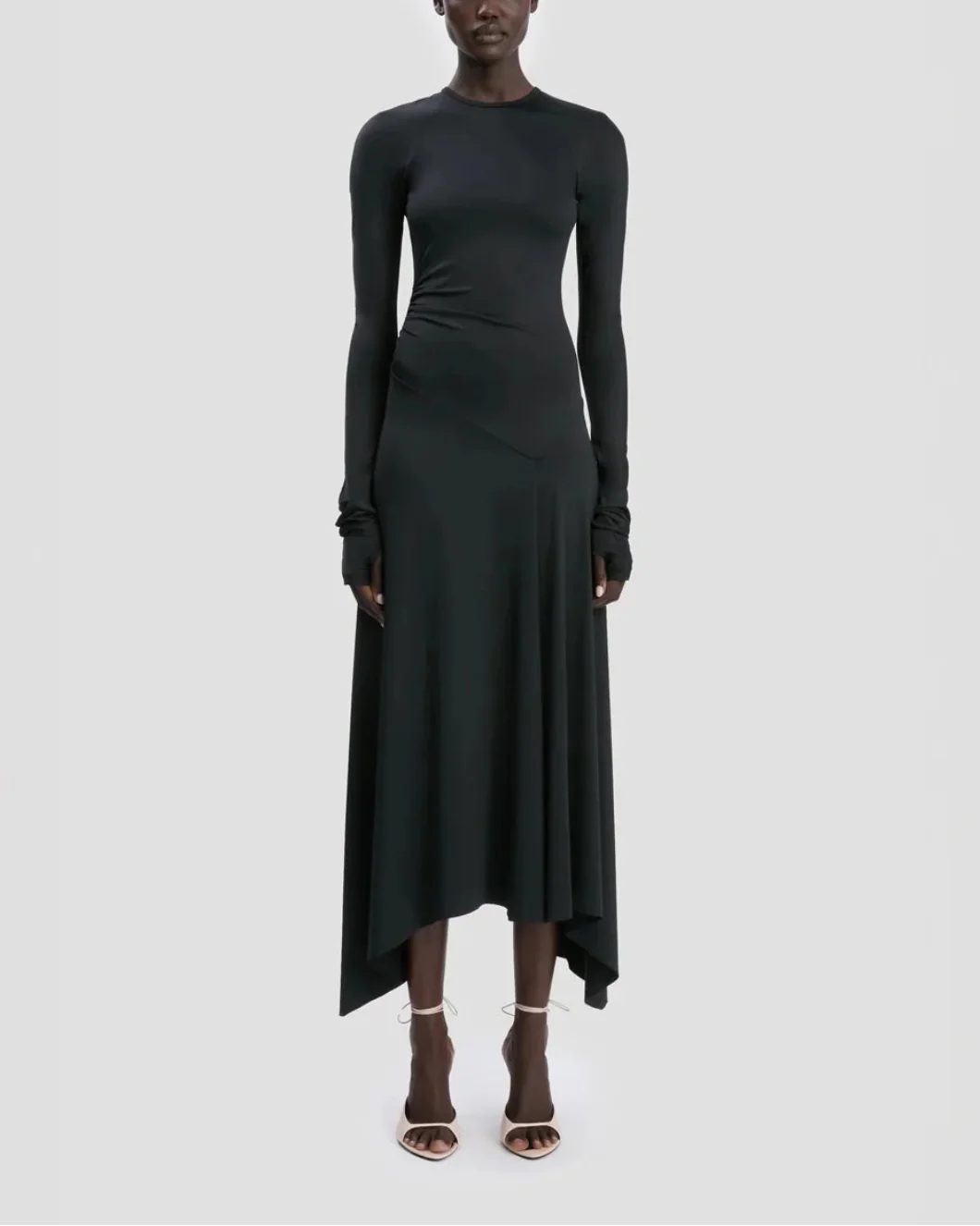 Long Sleeve Midi Dress Black - Image 2
