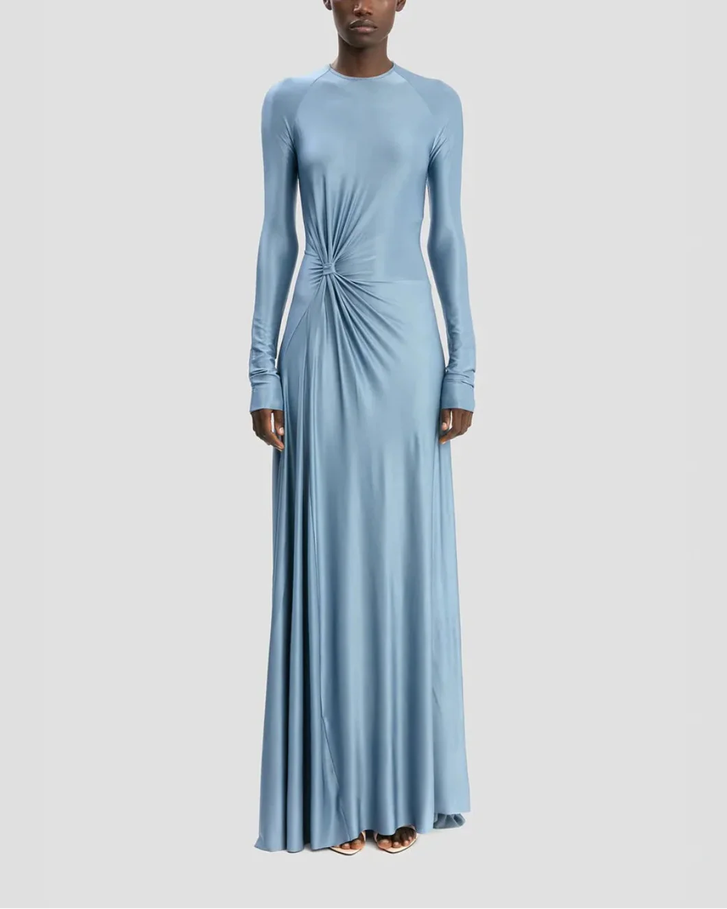 Twist Waist Gown in Stone - Image 2