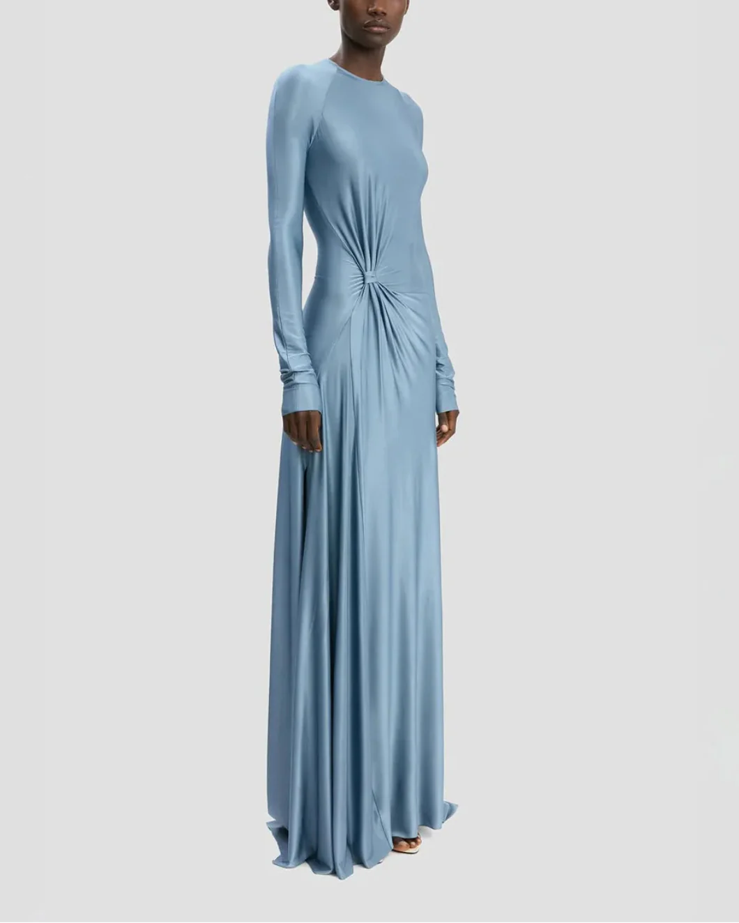 Twist Waist Gown in Stone - Image 3