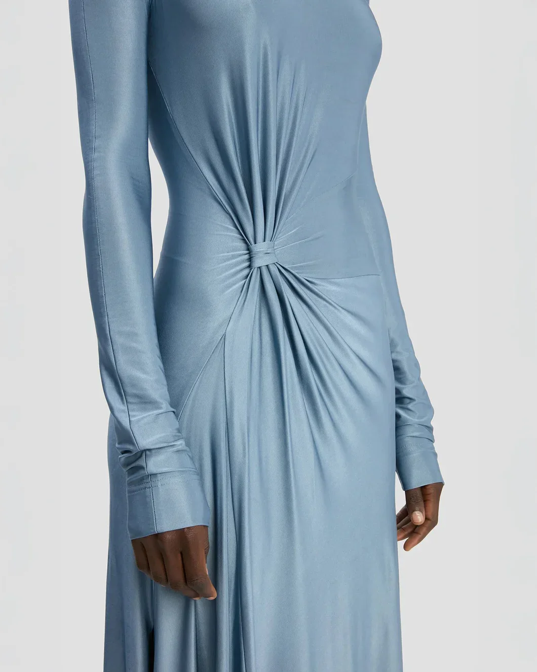 Twist Waist Gown in Stone - Image 5