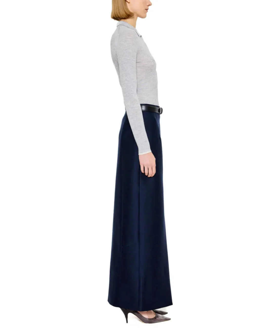 Maja Ribbed Organic Cashmere Polo Shirt - Image 4