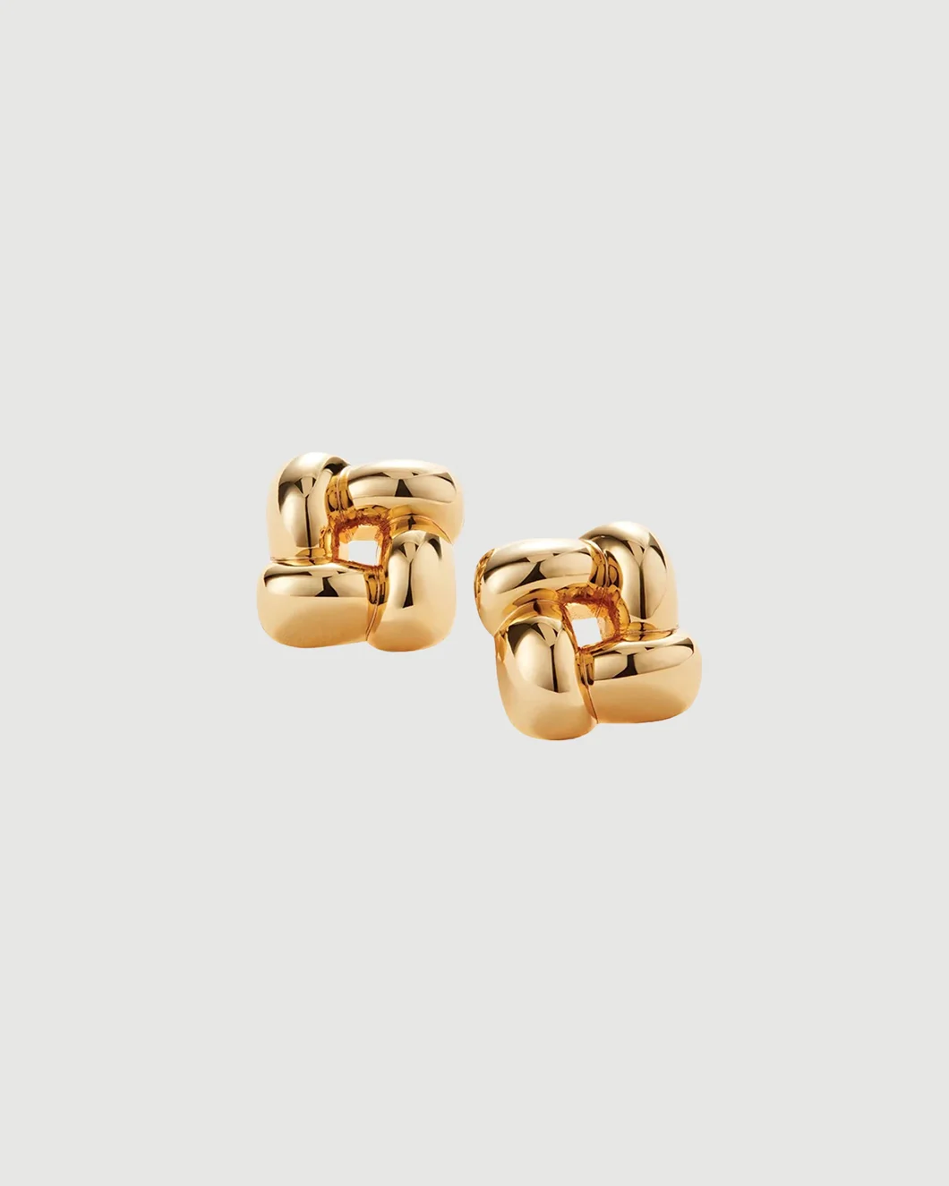 Small Woven Square Earrings