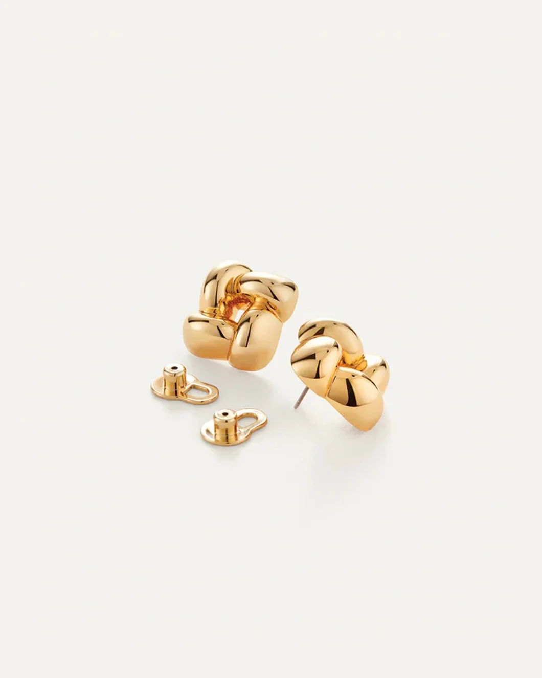 Small Woven Square Earrings - Image 2