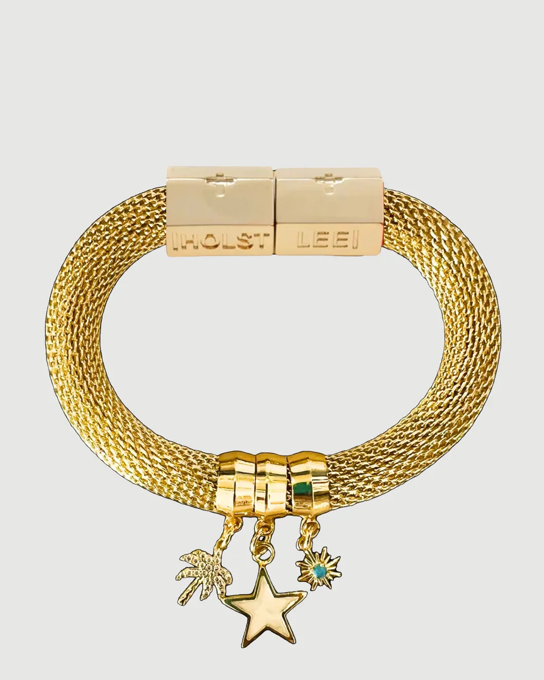 Mesh Charm Bracelet - Sand & Sky